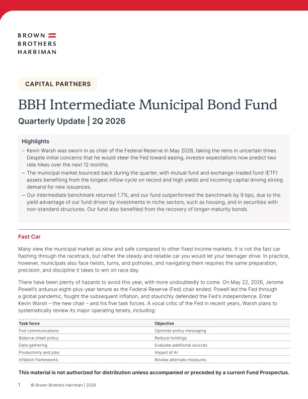 BBH Intermediate Municipal Bond Fund Quarterly Update - Q2 2026
