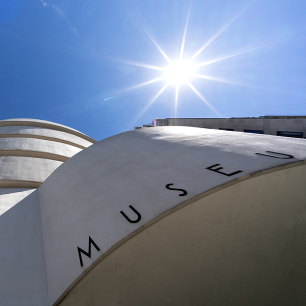 Close-up of the Guggenheim museum 